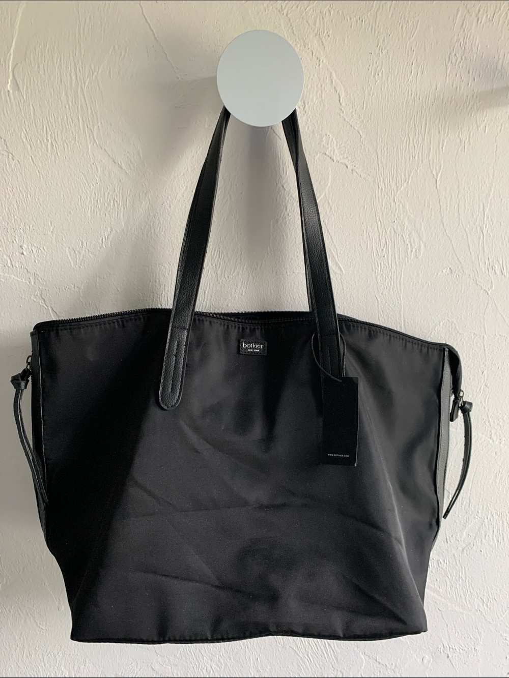 Botkier Black Nylon Tote with Leather Handles